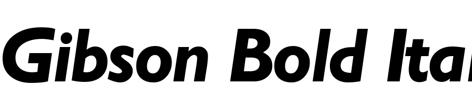 Gibson Bold Italic Yazı tipi ücretsiz indir